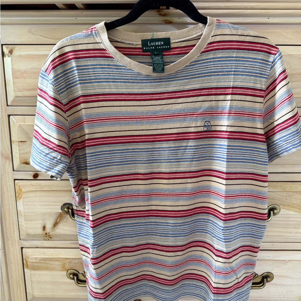 Lauren Ralph Lauren Striped Red and Blue Top